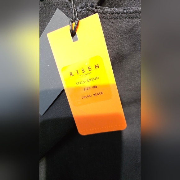 Risen NWT Black Distressed Wide-Leg Jeans Size 11/30 Waist 32 Inseam 26 - Picture 3 of 4